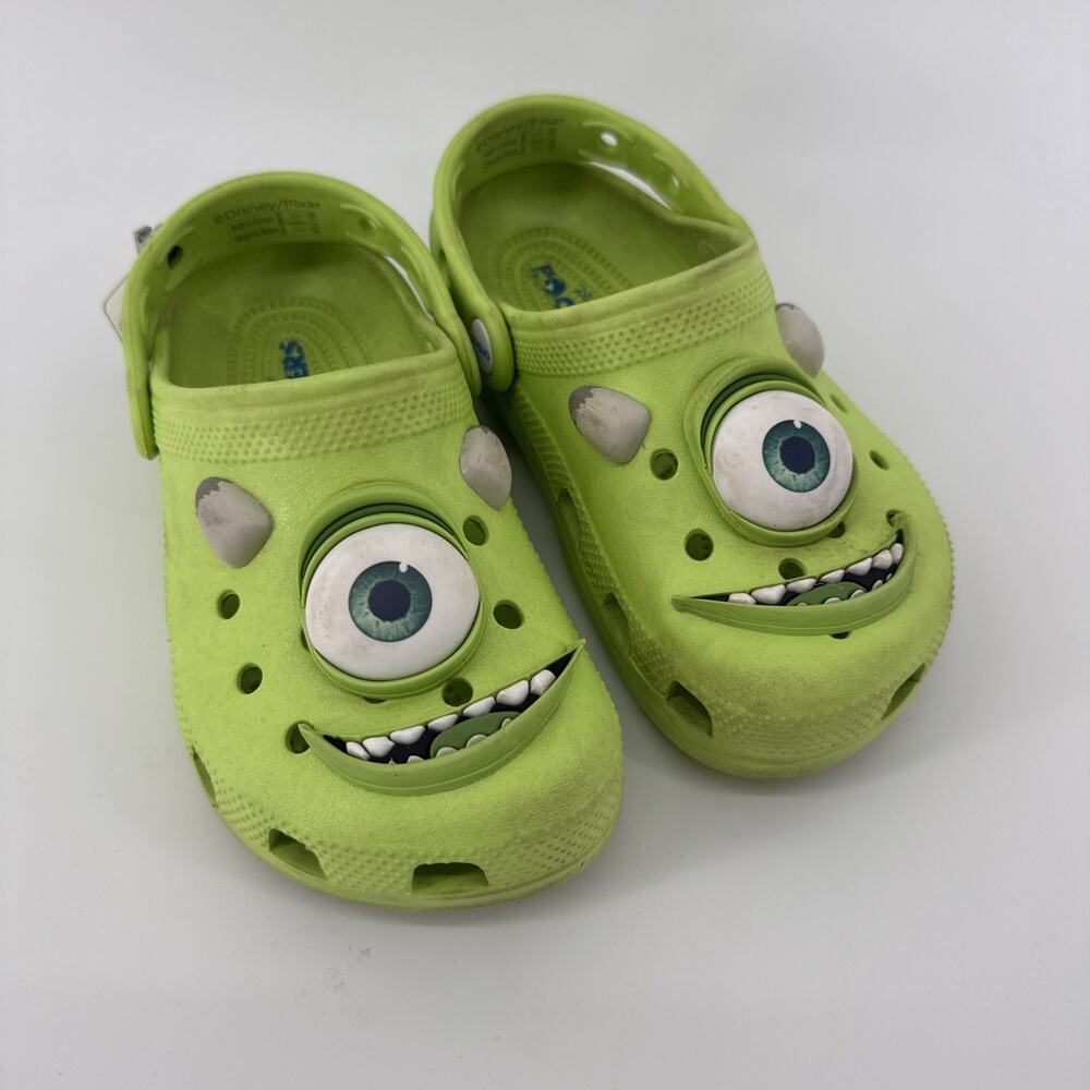 Crocs Monsters Inc Mike Classic Clogs Child Size 1Y Slip On Shoes Pixar Disney